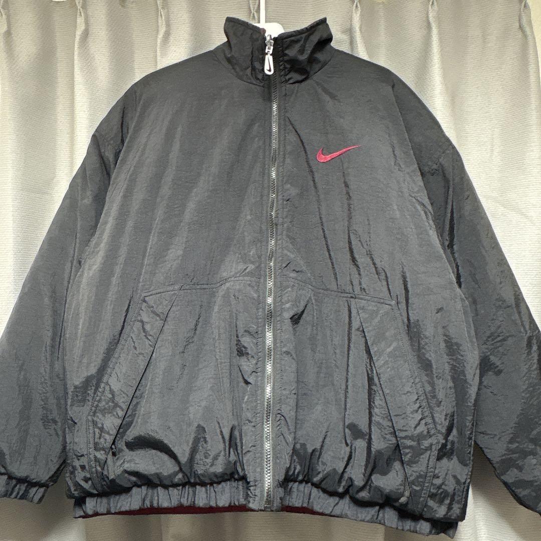 3/9まで　希少　90s NIKE リバーシブル　ダウンジャケット　赤黒　ナイキ