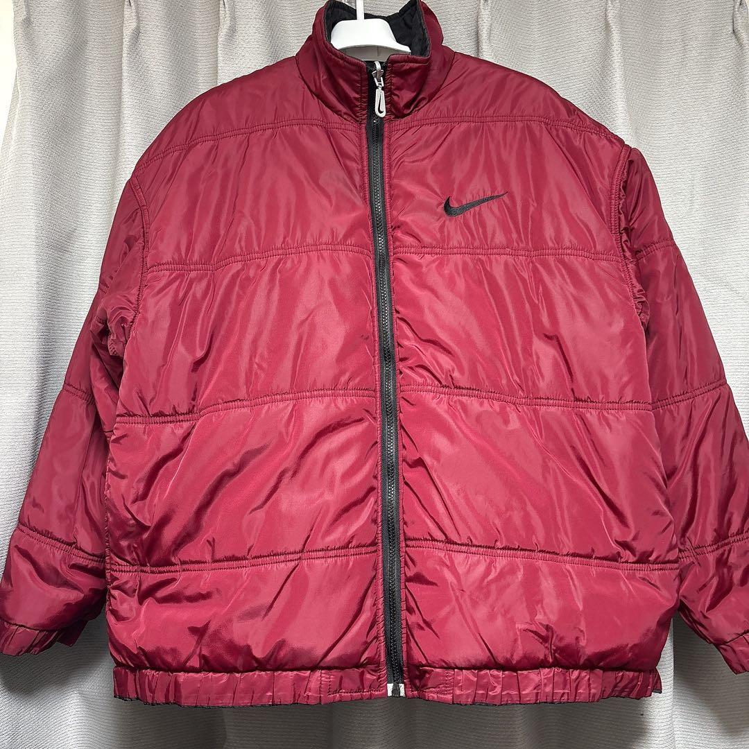 3/9まで　希少　90s NIKE リバーシブル　ダウンジャケット　赤黒　ナイキ