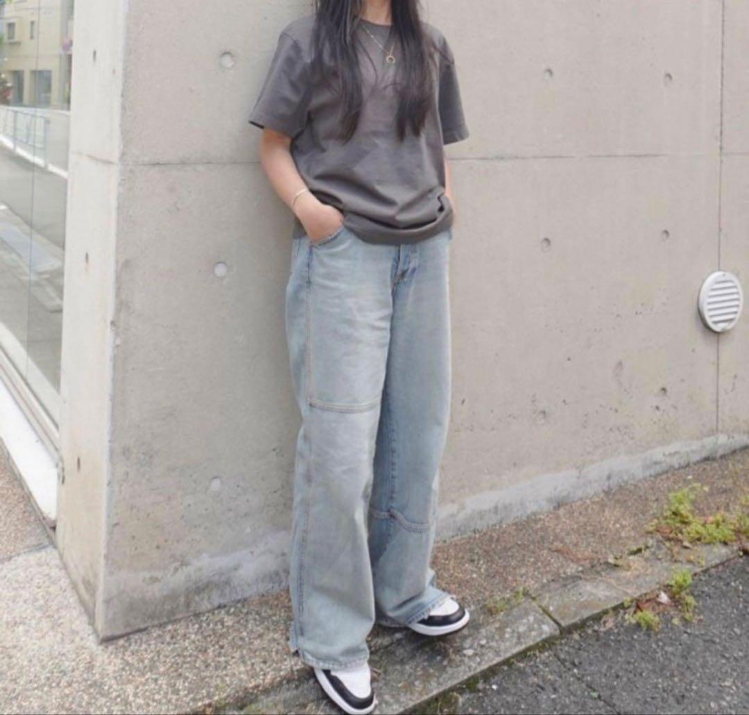最終値下げシールームリンsearoomlynnソフトワイドSTITCHストレート