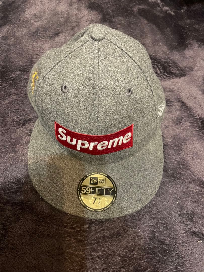 Supreme 59FIFTY グレーキャップ 7 1/2
