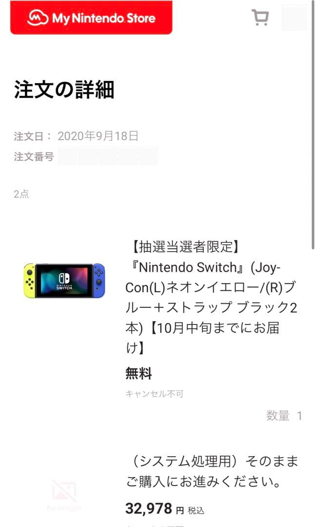Nintendo Switch本体　ネオンイエロー/ブルー 任天堂