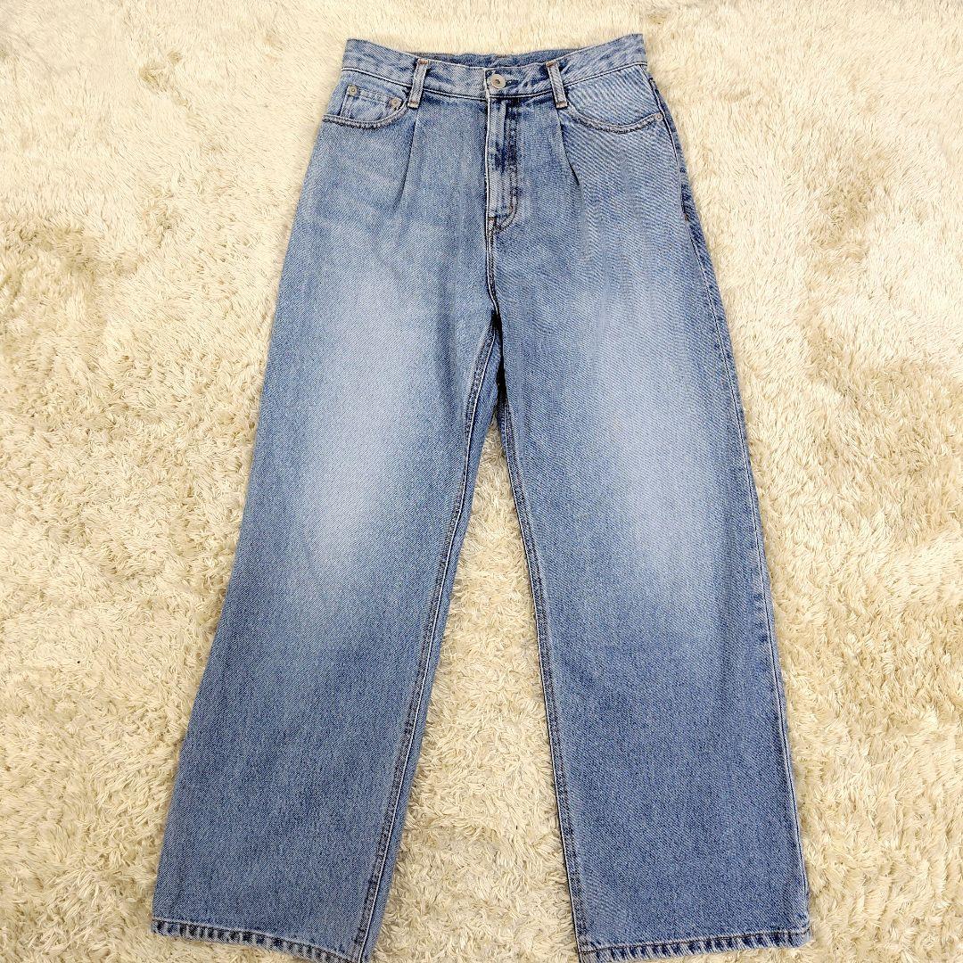 完売品 EVERYDAY I LIKE. タックバギーデニムパンツ ワイド