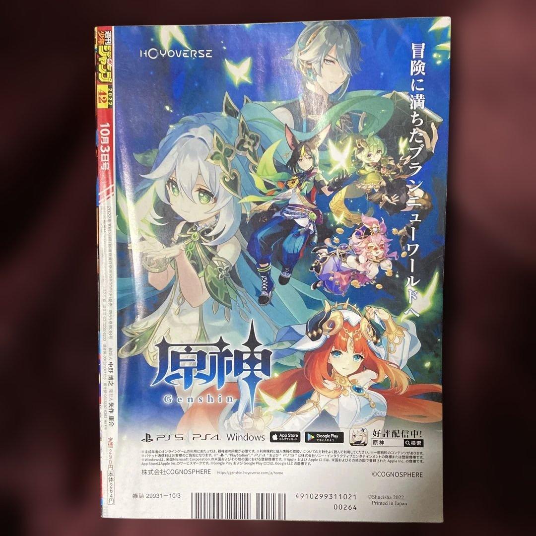 週刊少年ジャンプ 2022年 42号　ONE PIECE ニカ 表紙　付録付き