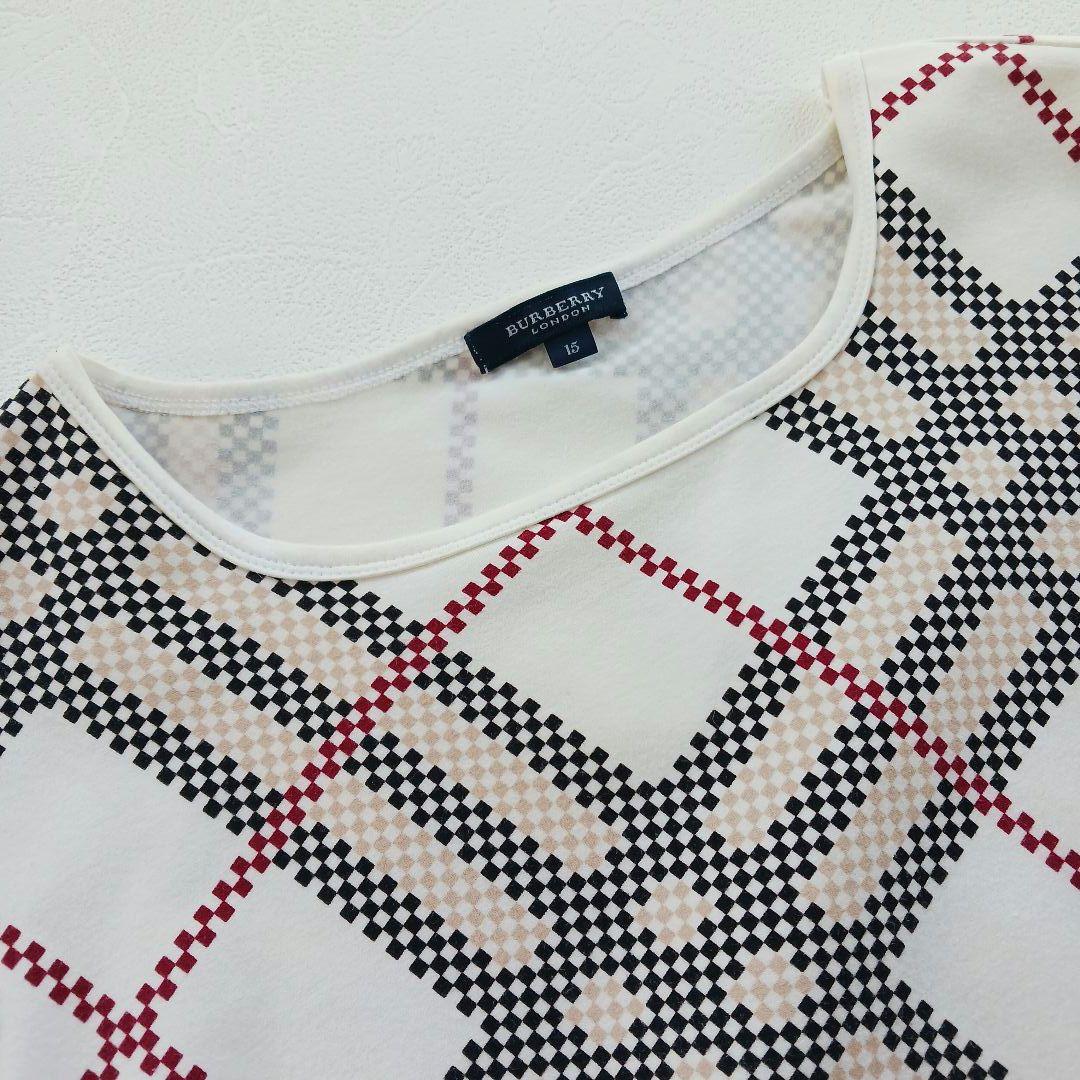 バーバリーロンドン　大きいサイズ　ノバチェック　カットソー　半袖Tシャツ　15