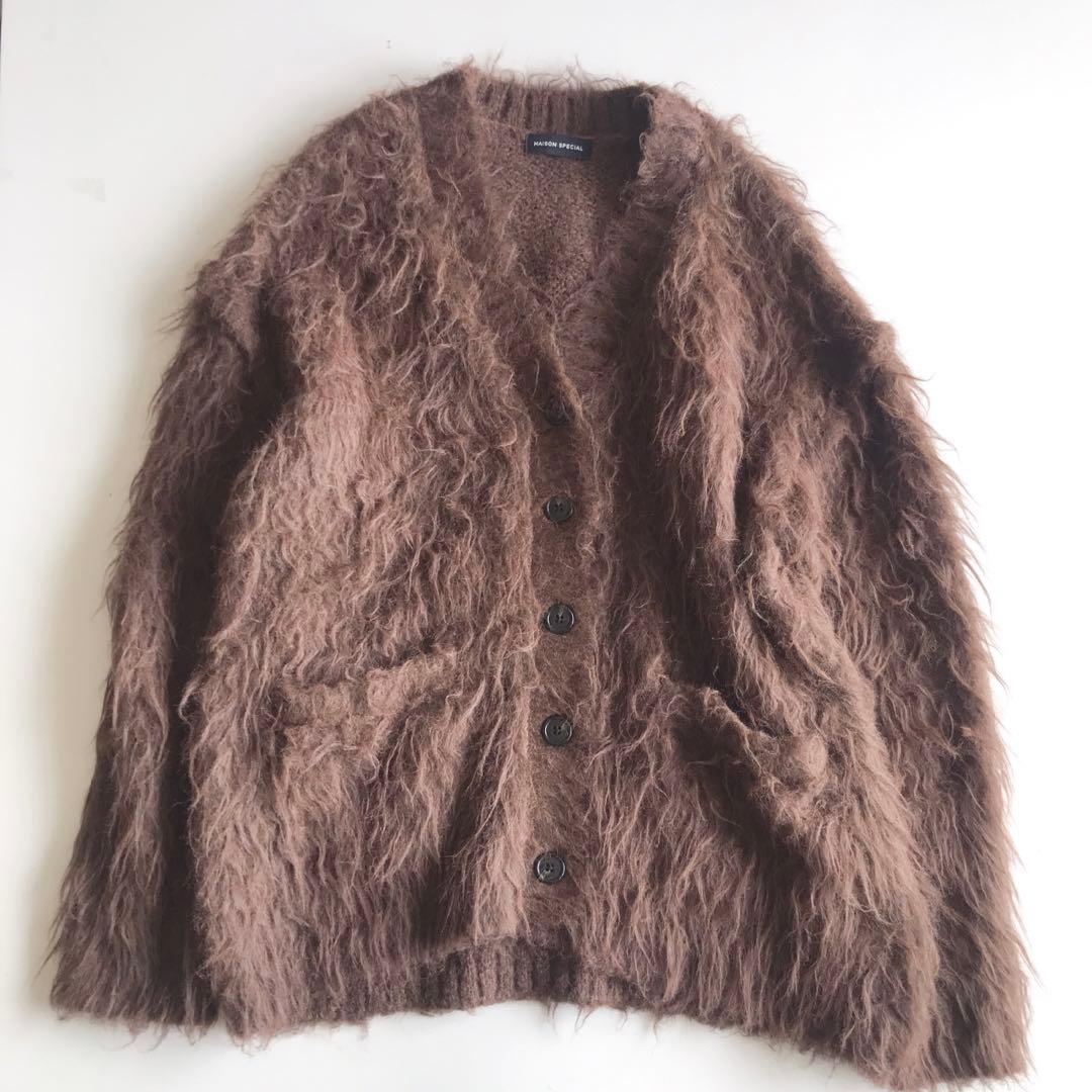 美品　メゾンスペシャル　フラッフィーシャギーカーディガン