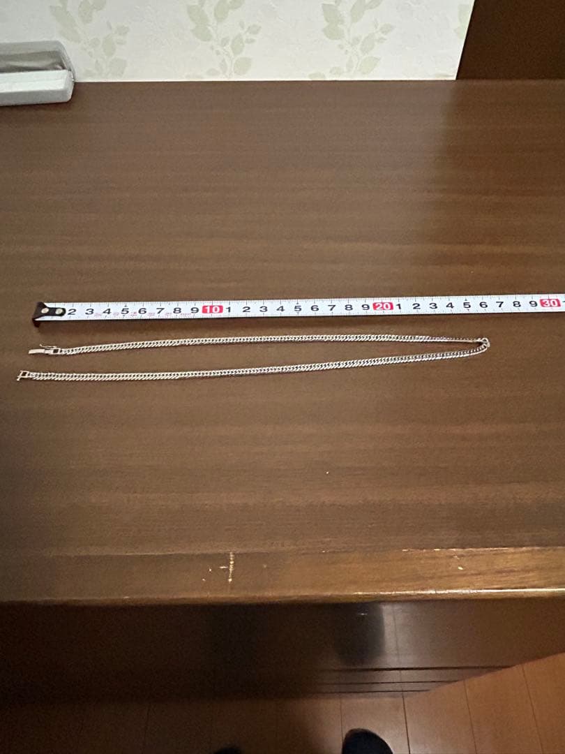 プラチナpt850喜平ネックレス 6面ダブル　30.3g 50cm 中古品