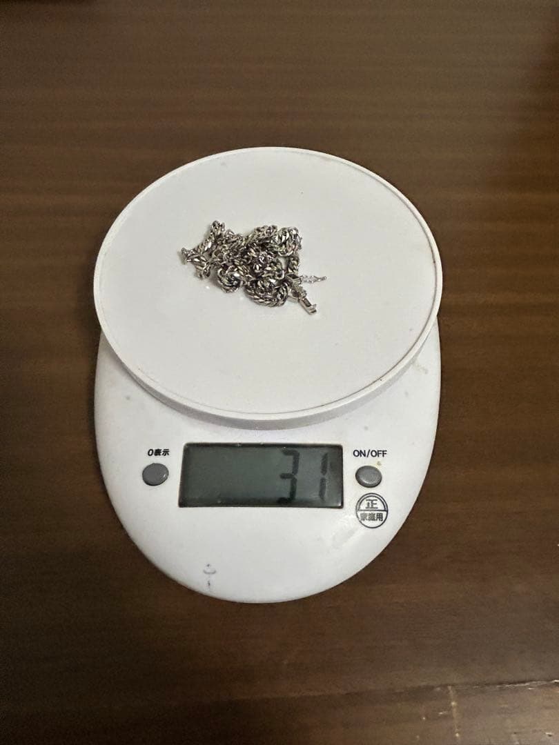 プラチナpt850喜平ネックレス 6面ダブル　30.3g 50cm 中古品