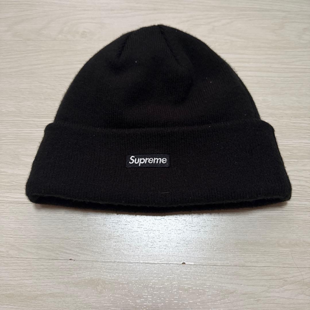 Supreme 黒 ニット帽
