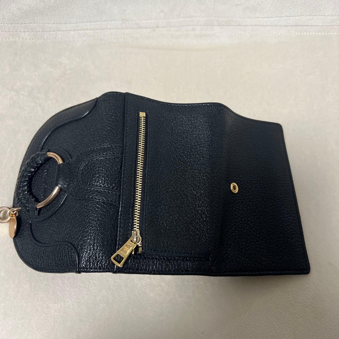 See by Chloéシーバイクロエ 三つ折り財布 小銭入 ブラック HANA