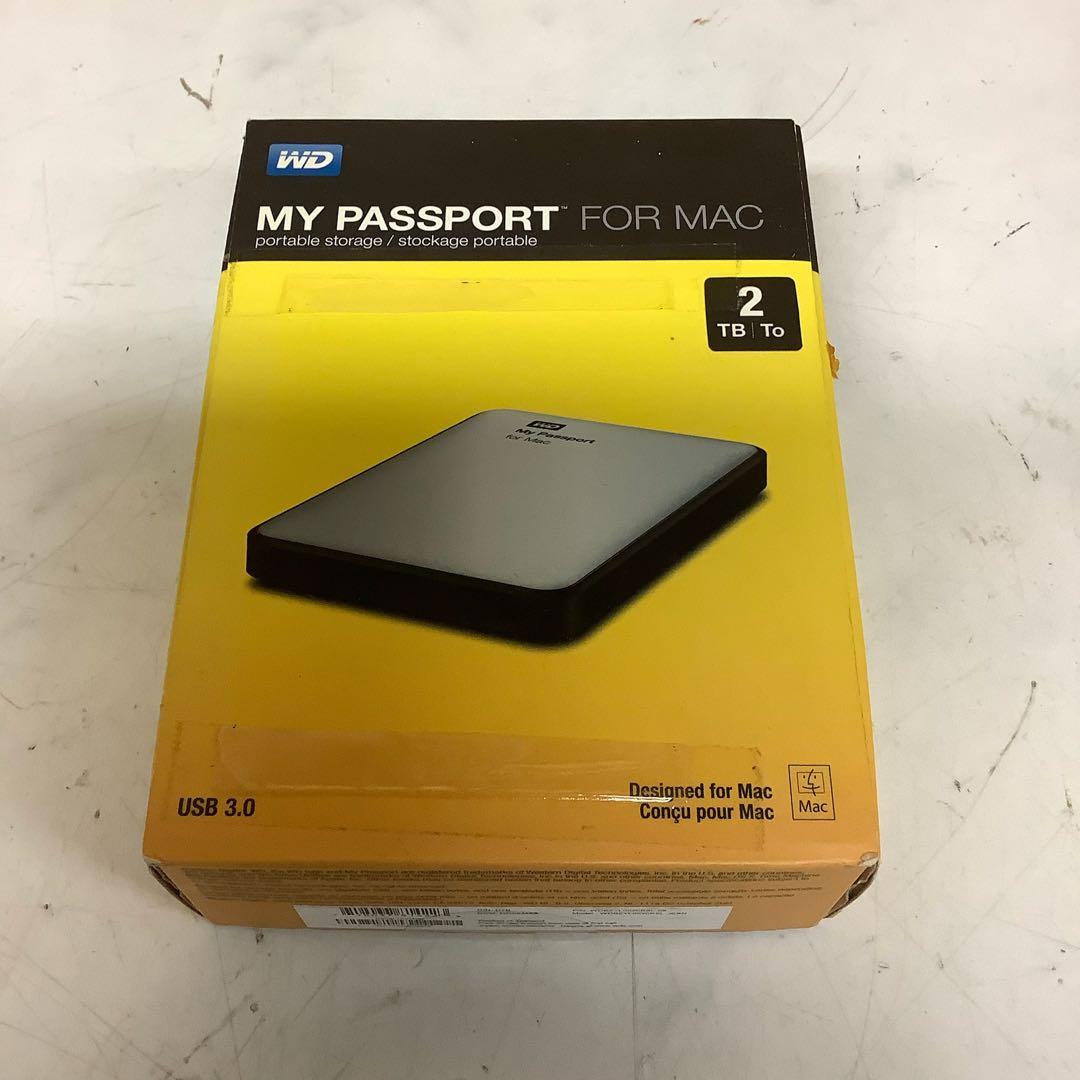 WD My Passport for Mac 2TB外付HDD箱付（わ-47）