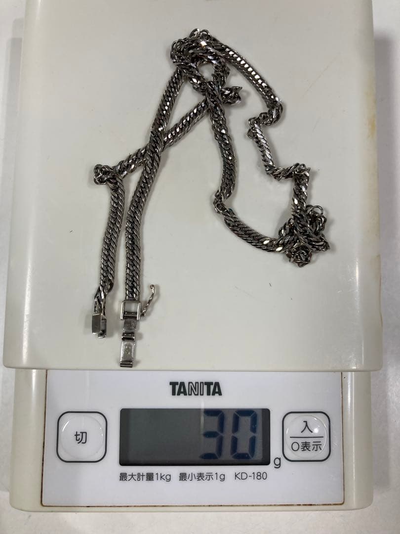 喜平　プラチナ　PT850 12面トリプル　30g ネックレス　50cm