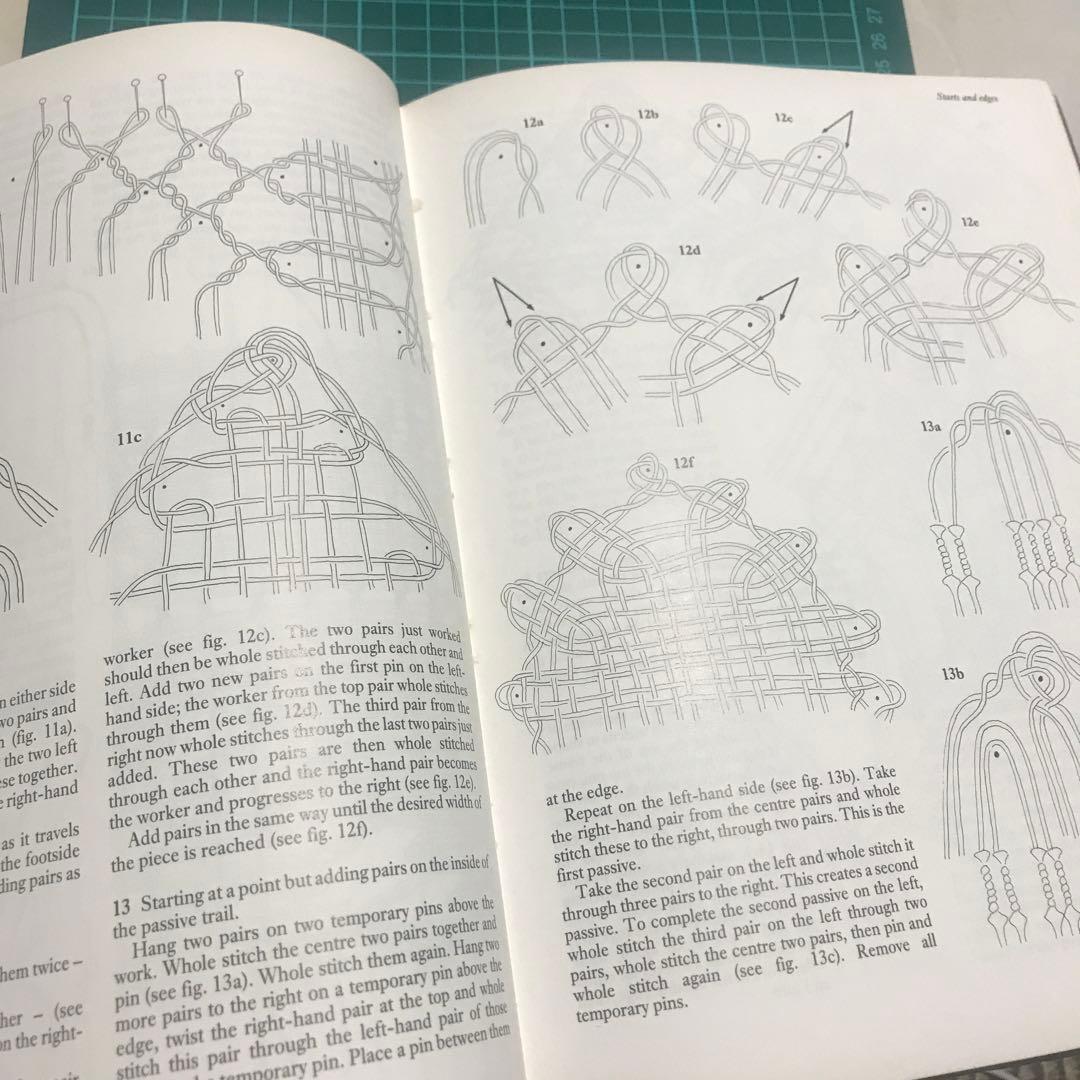 洋書 B.M.Cook Practical skills in bobbin lace