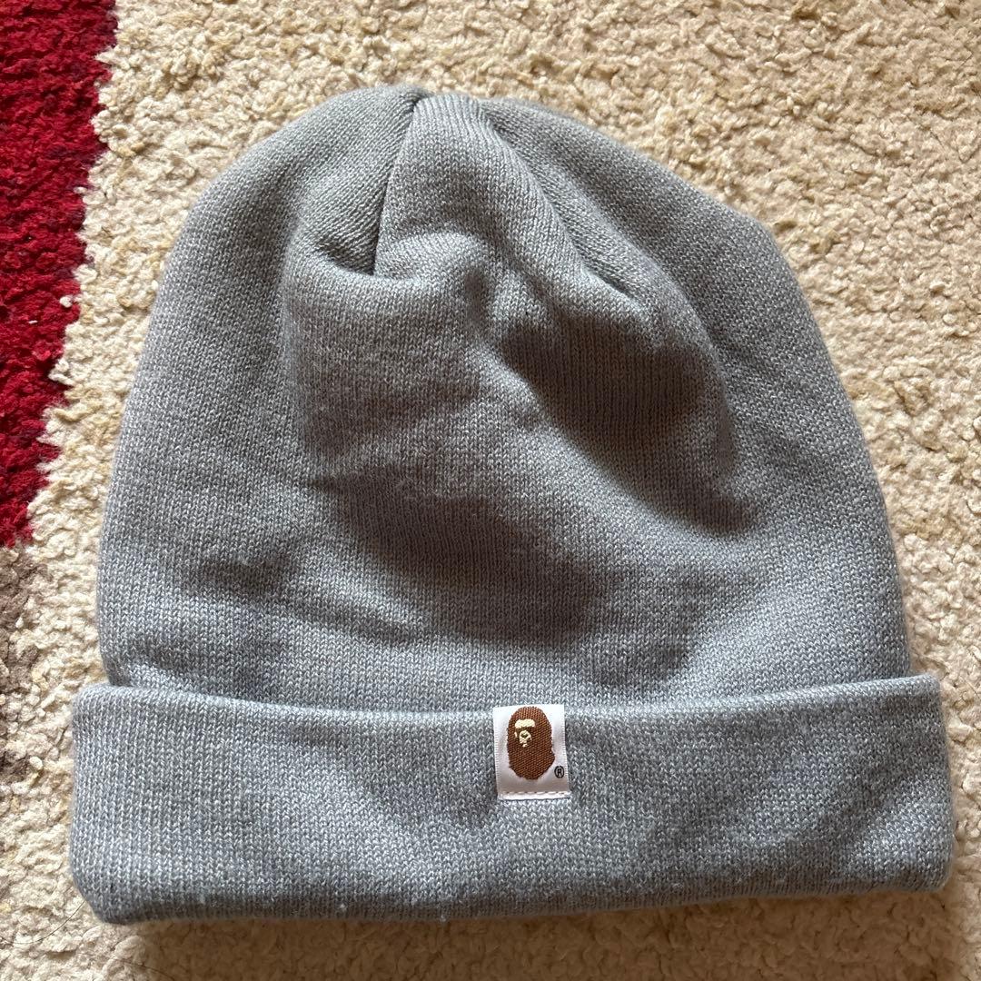 アベイジングエイプ Bape グレー ニット帽