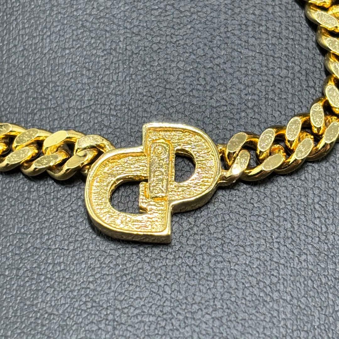 美品✨Dior クリスチャンディオール　喜平　ネックレス　ストーン　ゴールド