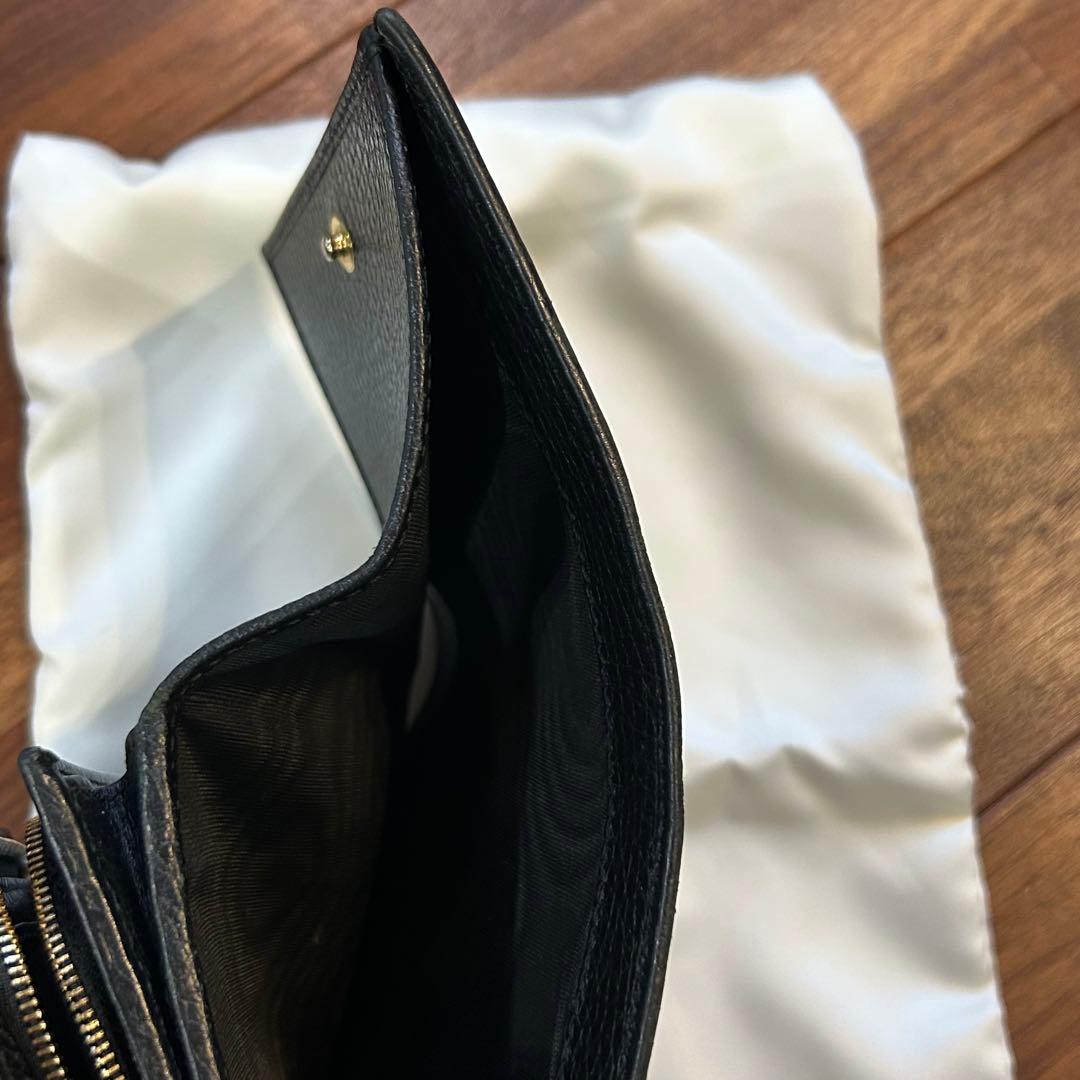 GUCCI GGマーモント 二つ折り財布 ブラック