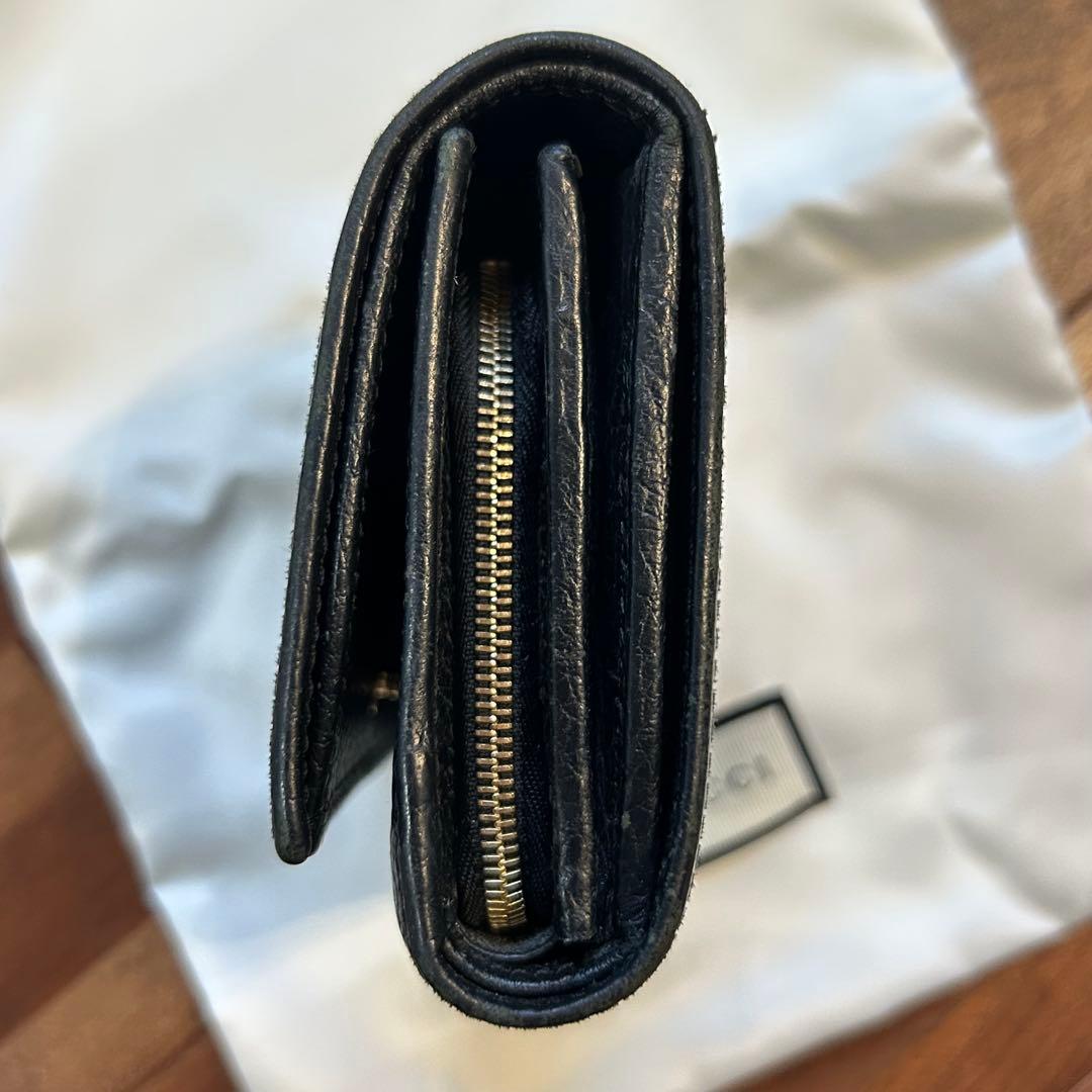GUCCI GGマーモント 二つ折り財布 ブラック