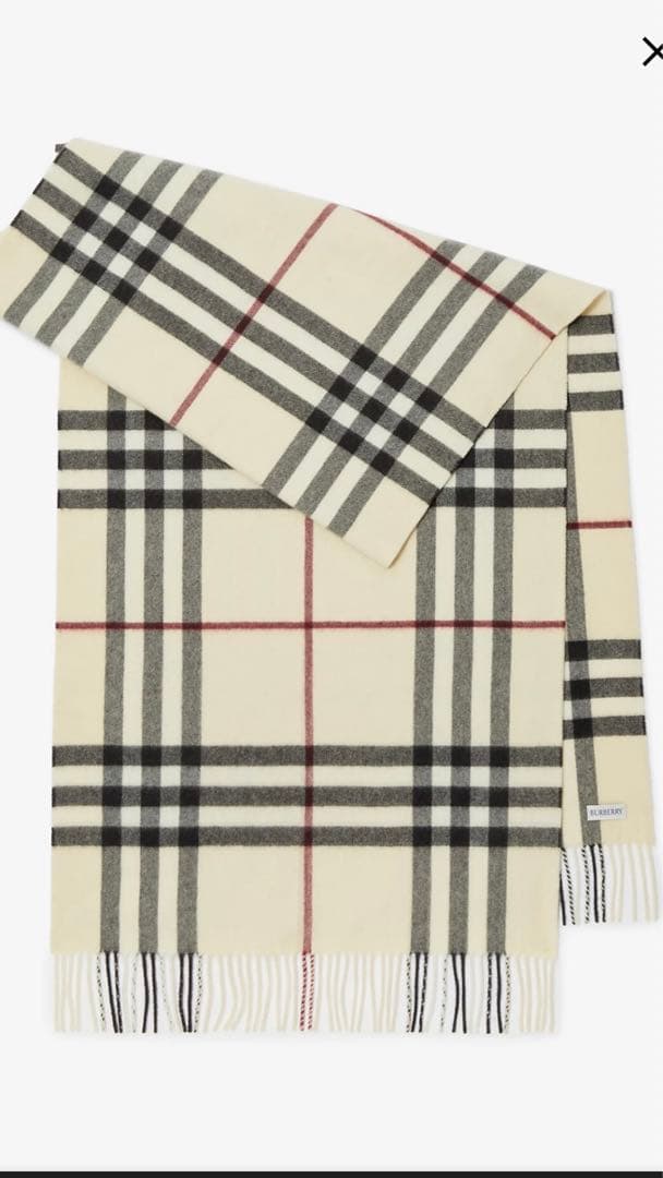 バーバリー　Burberry ワイドチェックカシミヤスカーフ　マフラー　ストール