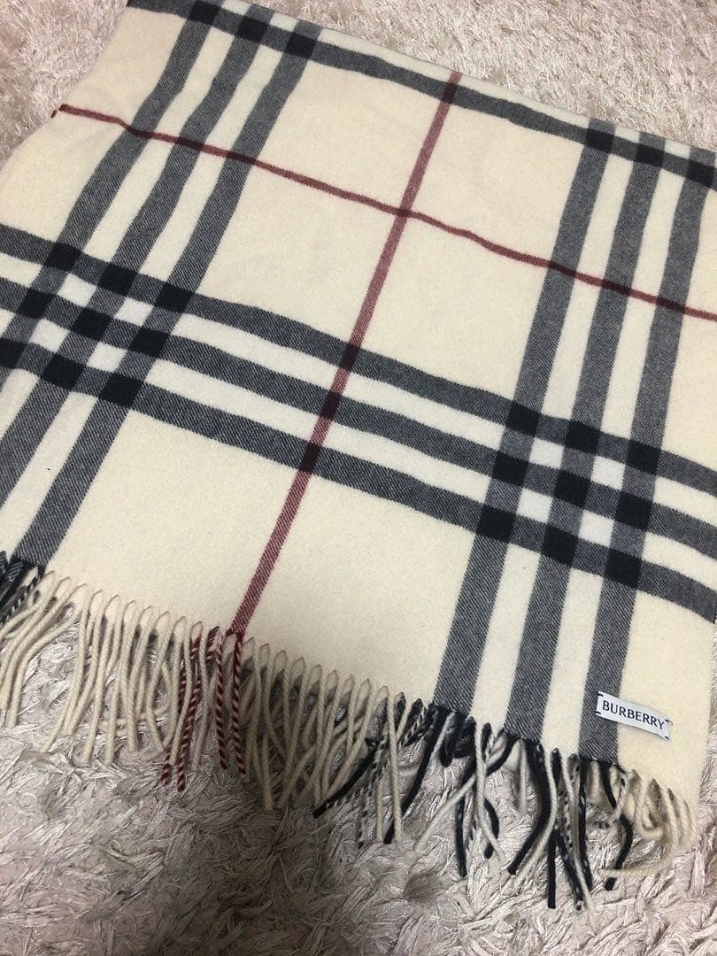 バーバリー　Burberry ワイドチェックカシミヤスカーフ　マフラー　ストール