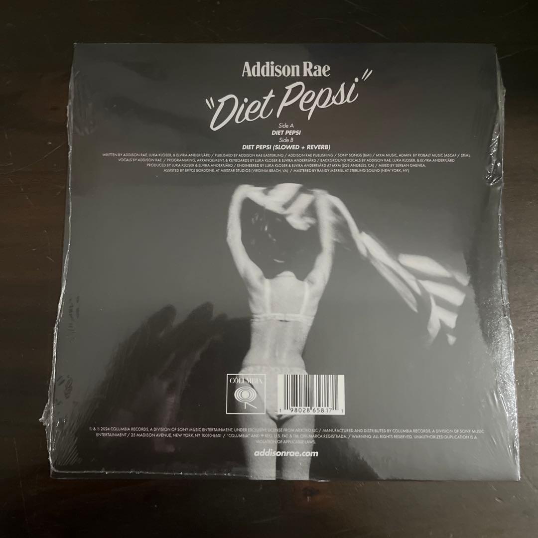 J*y様 Addison Rae Diet Pepsi サイン入りレコード