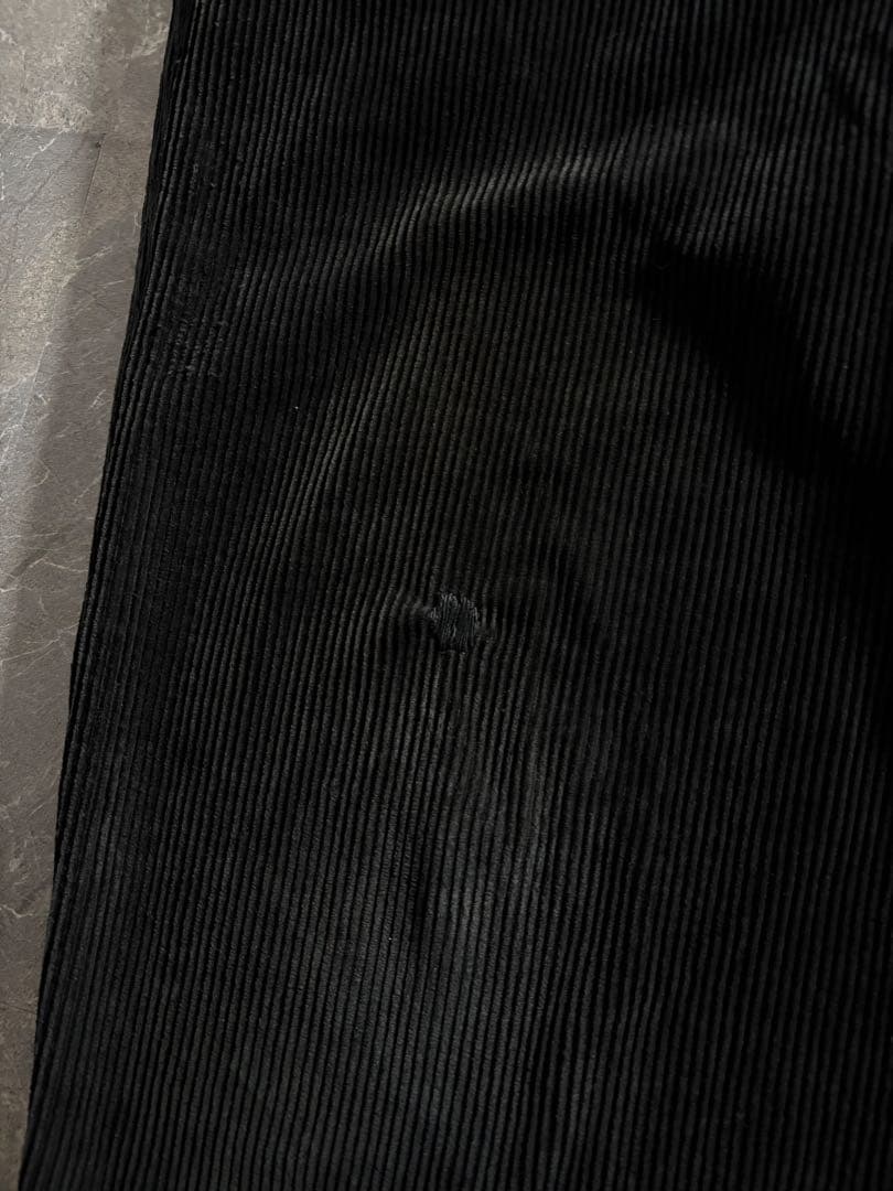パンツ 00s old baggy fade black corduroy slacks