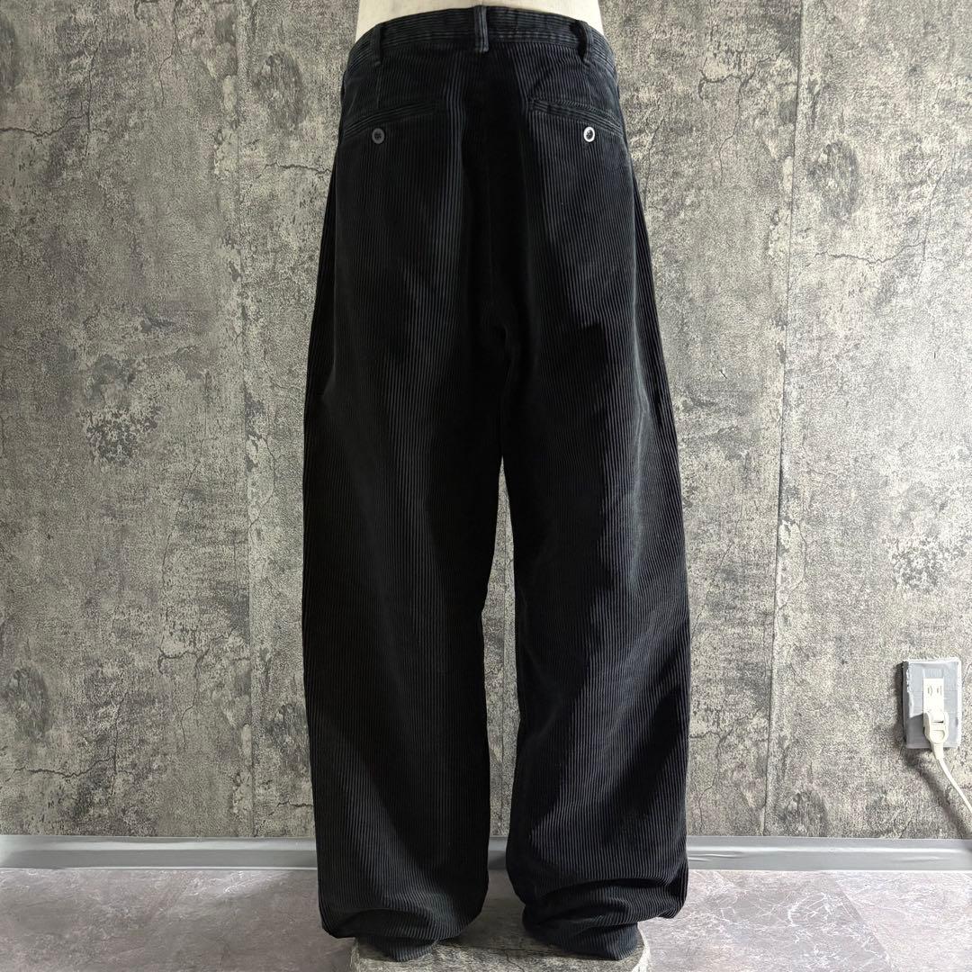 パンツ 00s old baggy fade black corduroy slacks