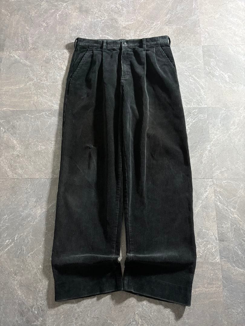 パンツ 00s old baggy fade black corduroy slacks