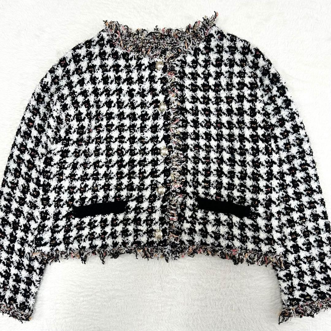 美品 25AW✨Diagram ダイアグラム ツイードニットショートカーディガン