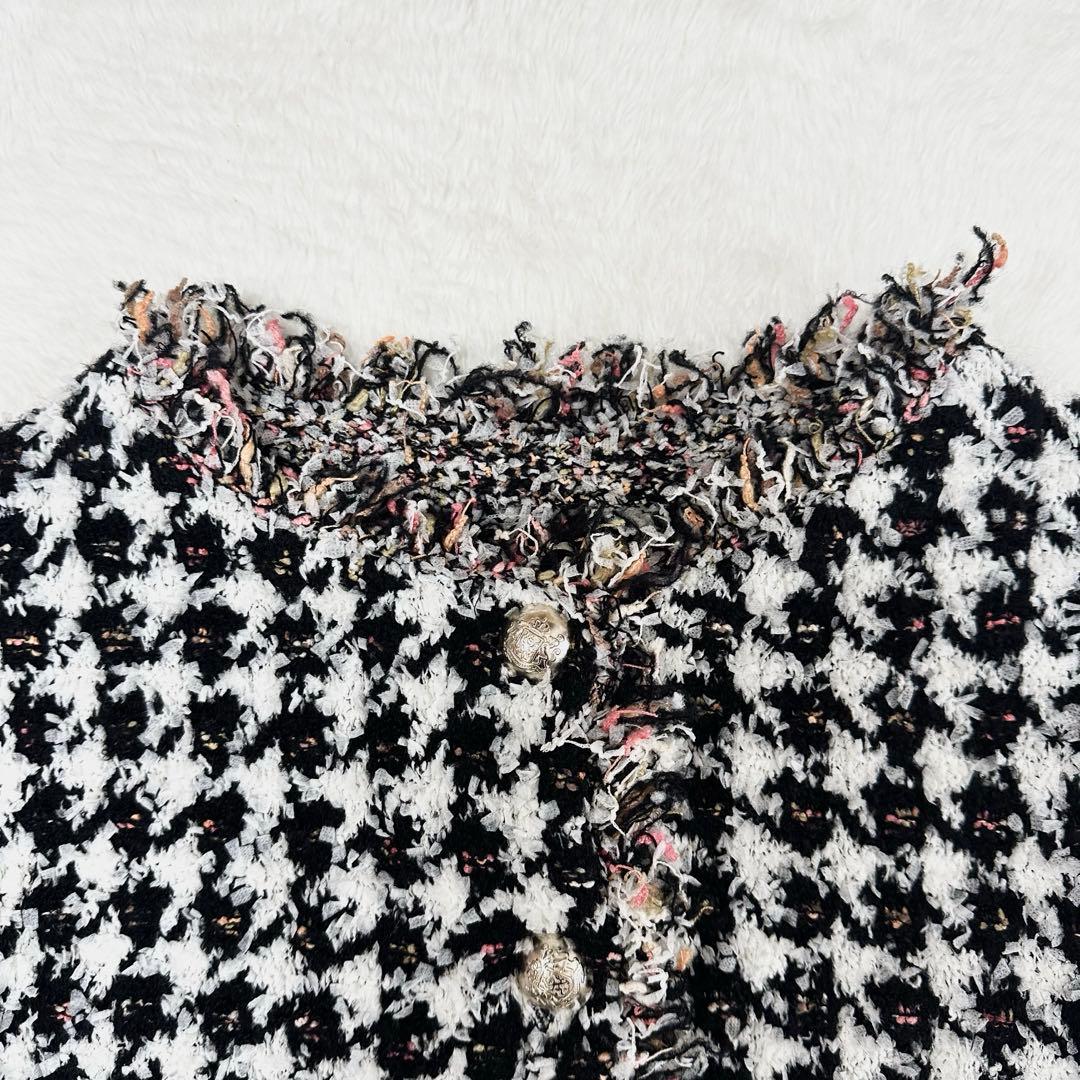 美品 25AW✨Diagram ダイアグラム ツイードニットショートカーディガン