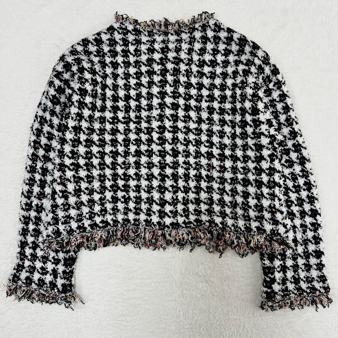 美品 25AW✨Diagram ダイアグラム ツイードニットショートカーディガン