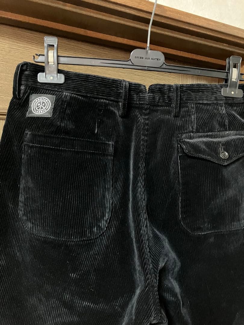 porter classic コーデュロイパンツ　ブラック