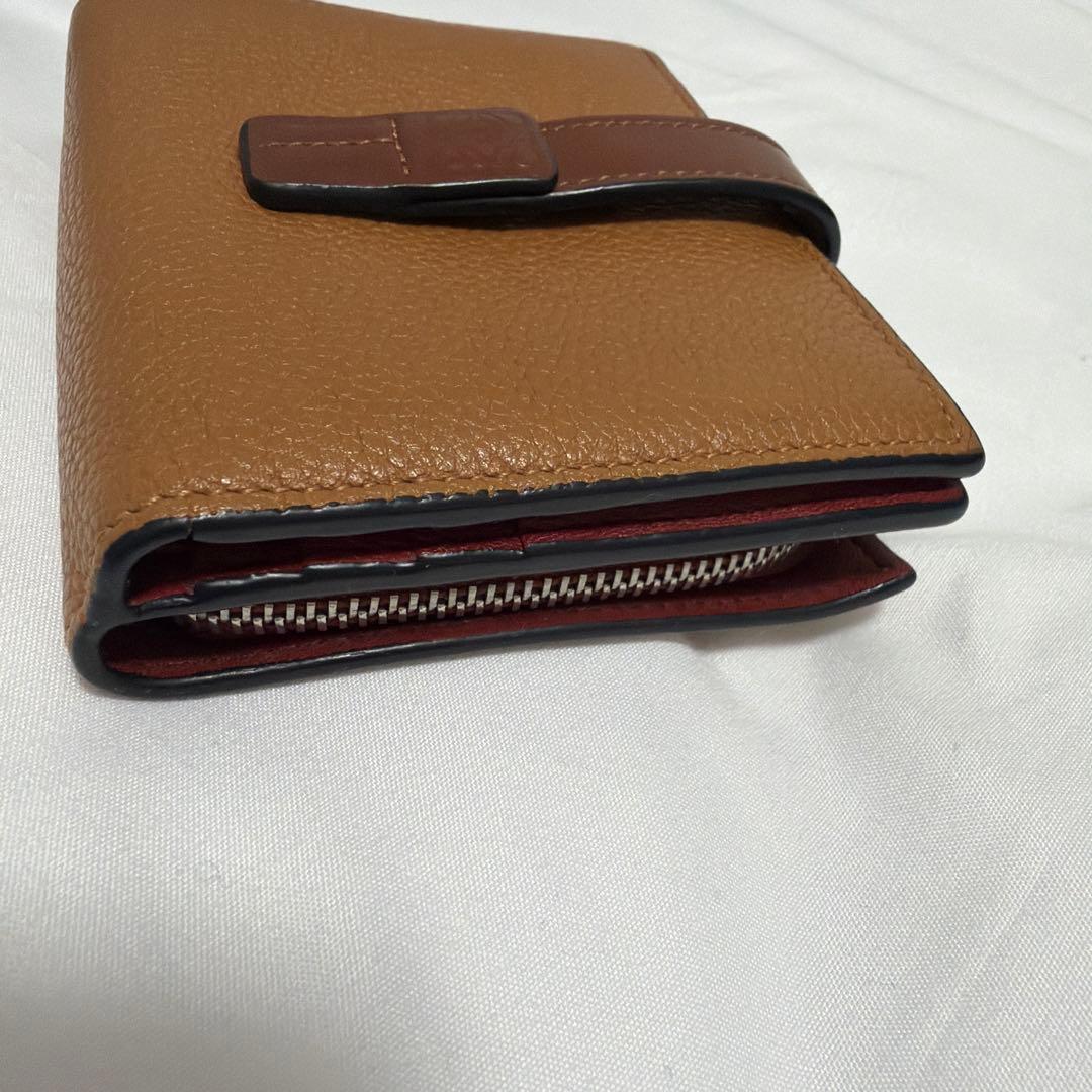 正規品　LOEWE 折り財布 コンパクトジップウォレット ソフトグレインカーフ