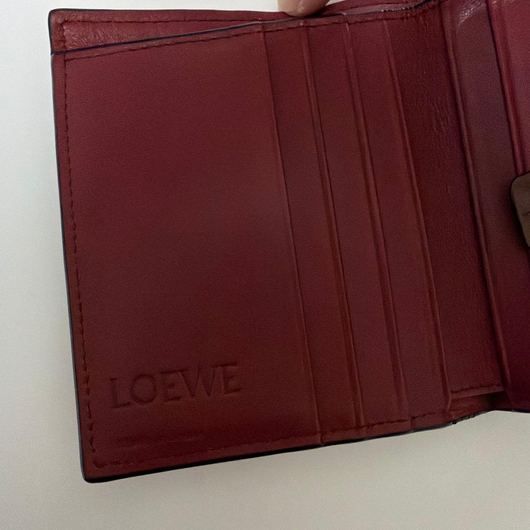 正規品　LOEWE 折り財布 コンパクトジップウォレット ソフトグレインカーフ