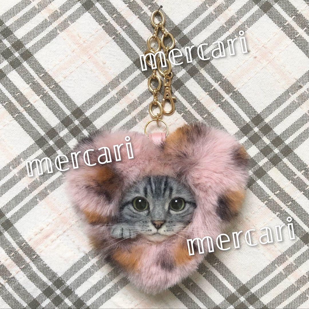羊毛フェルト 猫 チャーム サバトラ