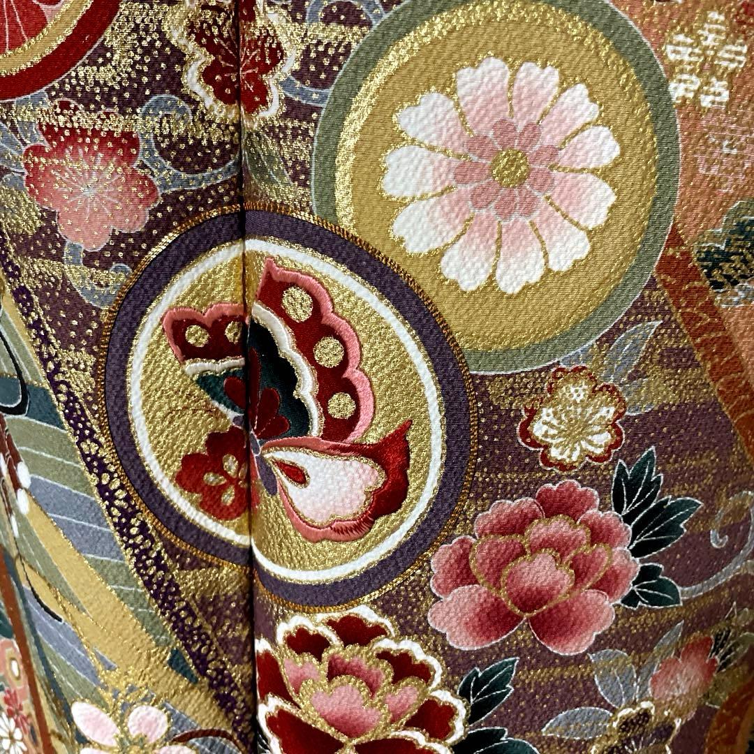 振袖フルセット　高身長　手描き友禅　刺繍　成人式振袖　振袖　裄丈70 ➕サイズ