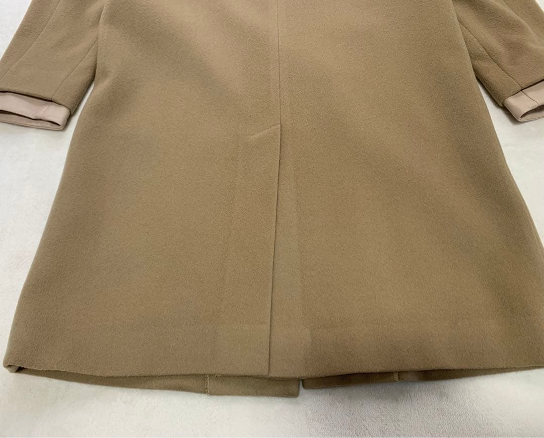 【定価9万】Theory luxe ウール ノーカラーコート ベージュ（M）