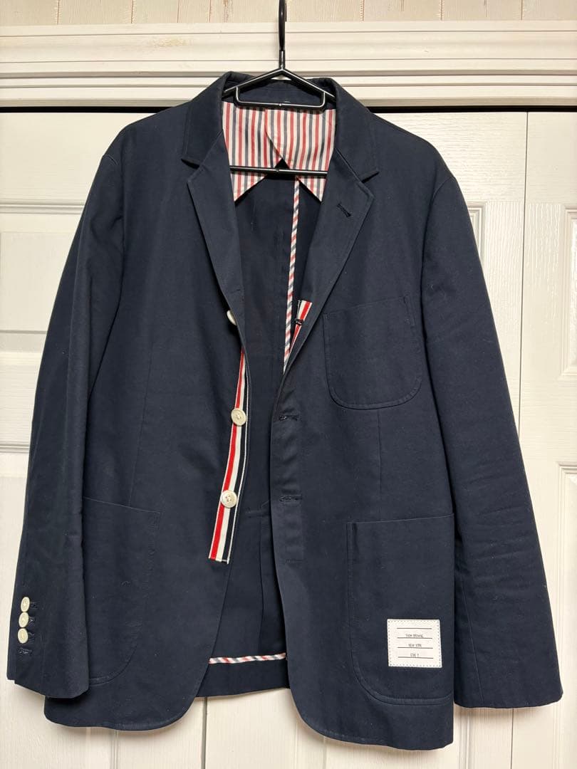 THOM BROWNE ネイビー テーラードジャケット