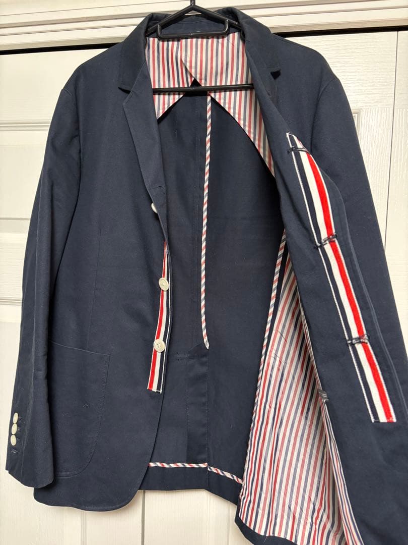 THOM BROWNE ネイビー テーラードジャケット