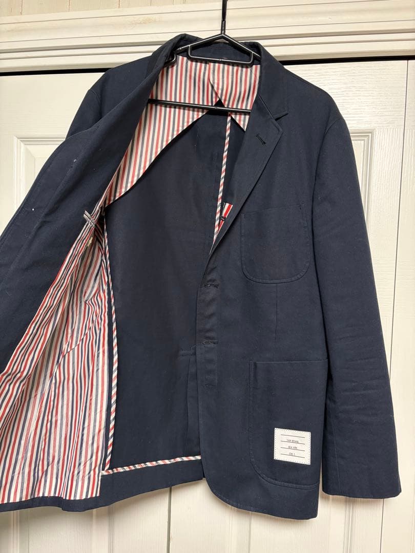 THOM BROWNE ネイビー テーラードジャケット