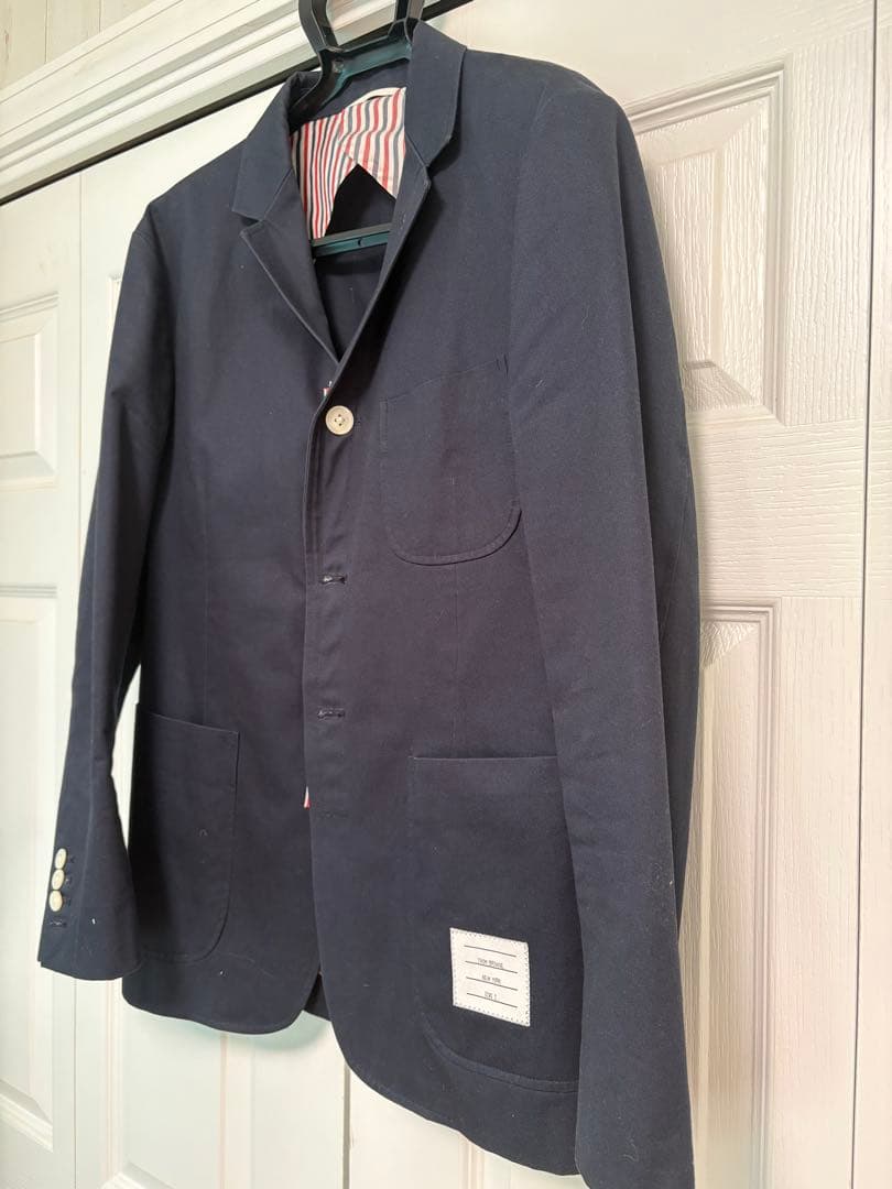 THOM BROWNE ネイビー テーラードジャケット