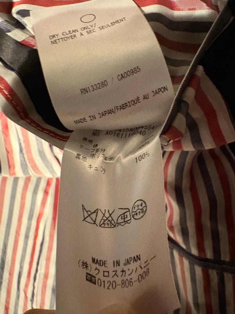 THOM BROWNE ネイビー テーラードジャケット