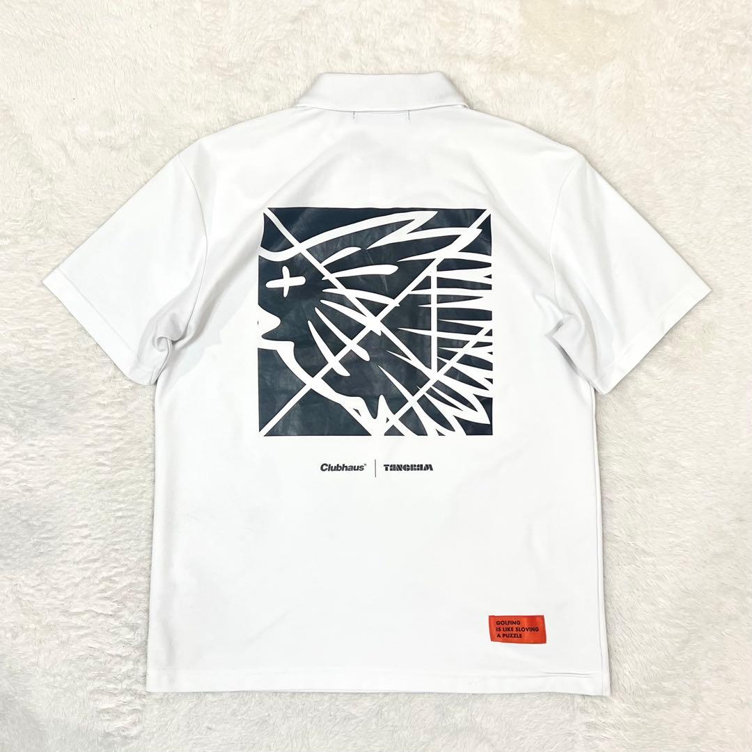【CLUBHAUS×TANGRAM】 コラボ ドライ ポロシャツ ホワイト M