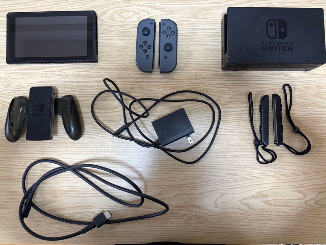 Nintendo Switch 本体 グレー、SDカード、ケース等付属品付き