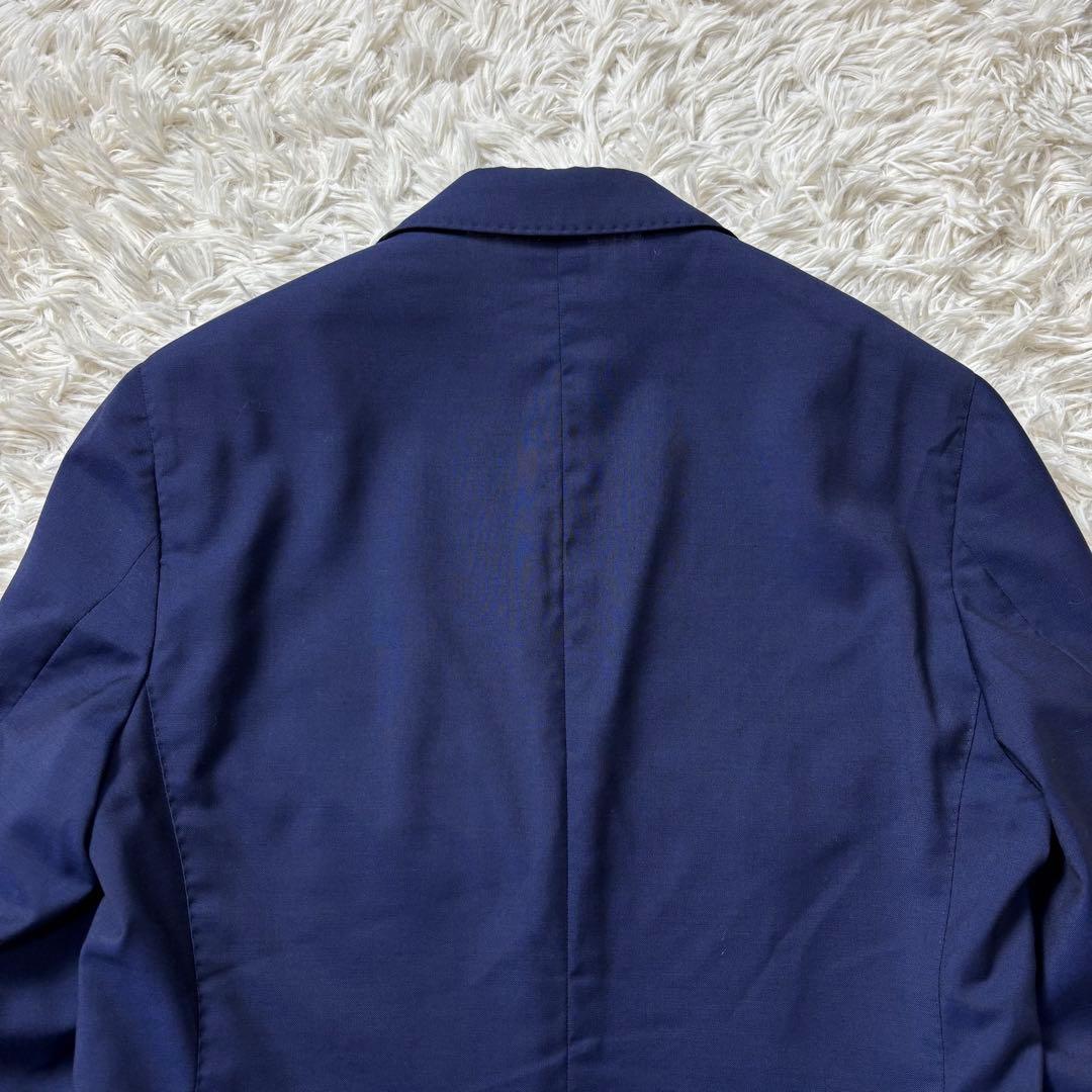 LARDINI テーラードジャケット ウール100% アンコン ネイビー 46