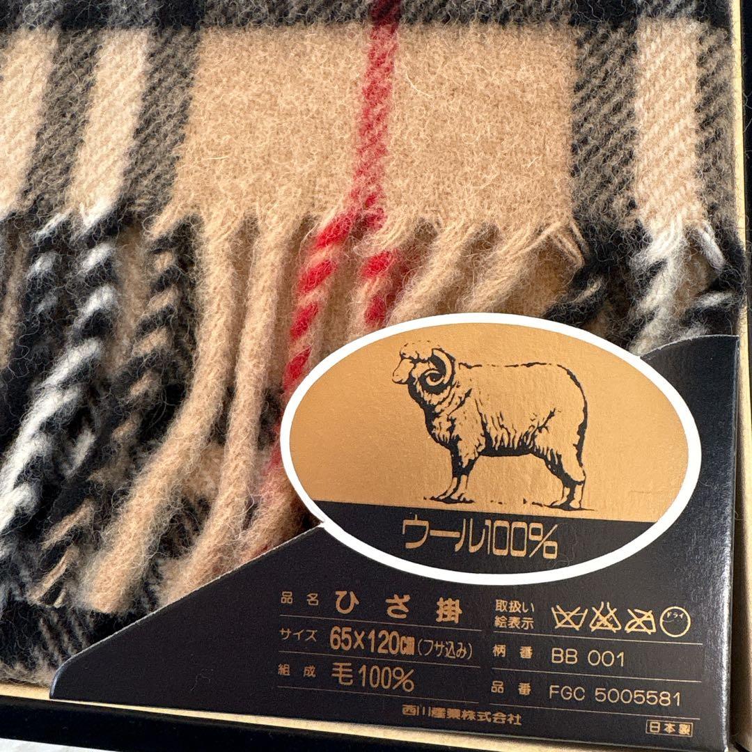 新品　バーバリー ノバチェック　膝掛け　ウール　ストール　マフラー　ひざ掛