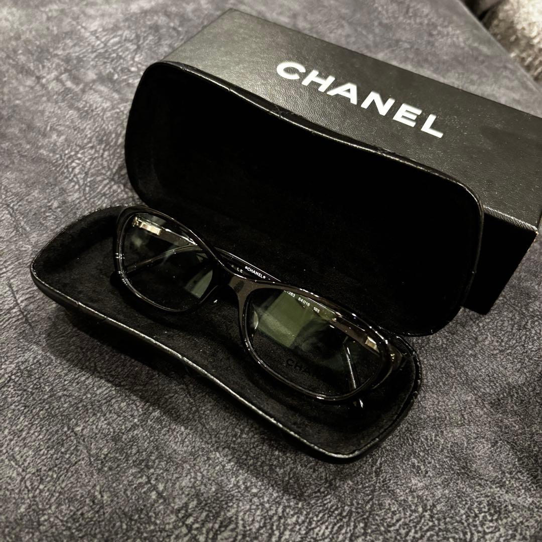 CHANEL メガネ ココマーク リボンラメ
