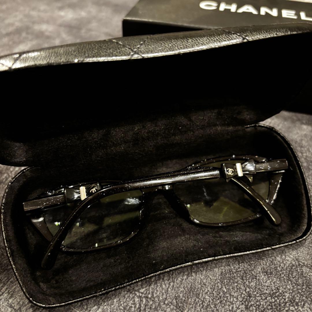 CHANEL メガネ ココマーク リボンラメ