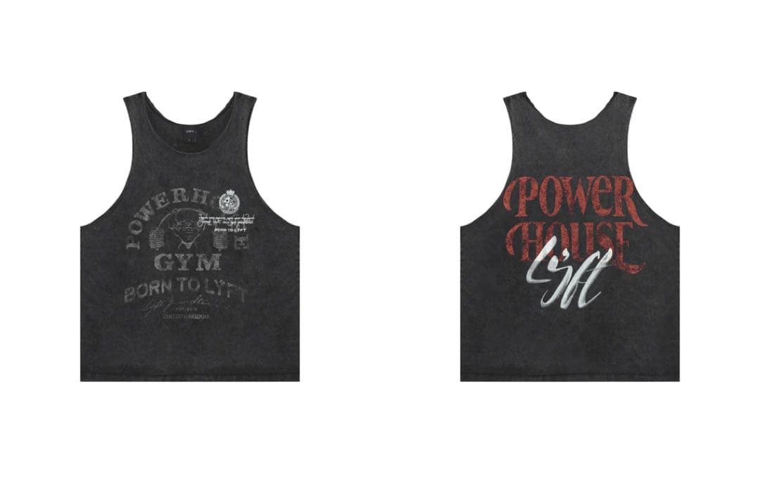 LÝFT × POWER HOUSE GYM VINTAGE TANKTOP