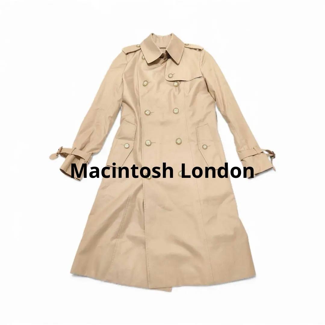 現行品 Macintosh London クラシック トレンチコート 総柄裏地