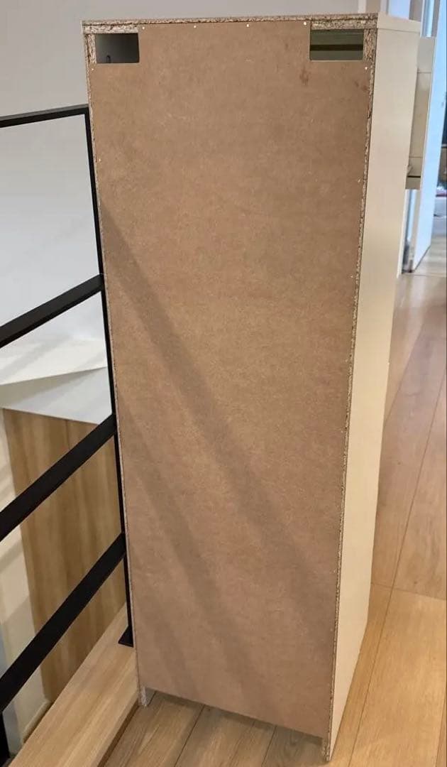 IKEA BRIMNES ホワイト木製チェスト 4段 ガラス窓付き