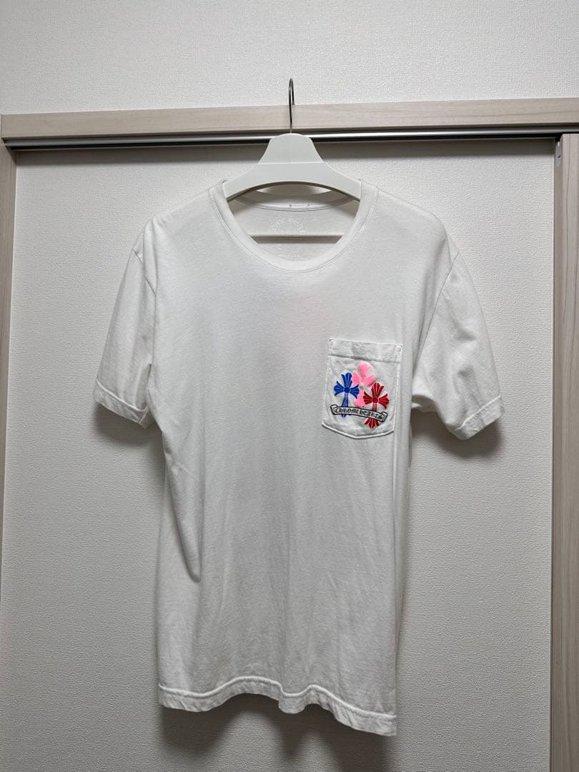 Chrome Hearts クロスパッチ マルチカラー 半袖Tシャツ 白　正規品